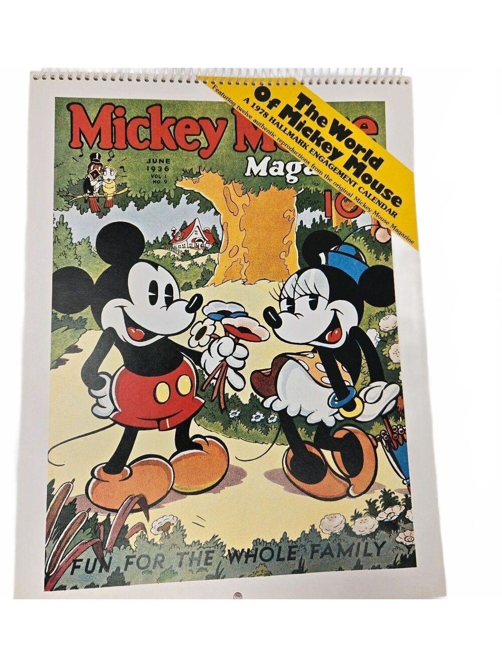 Vintage 1978 Disney The World Of Mickey Mouse Hallmark Engagement Calendar